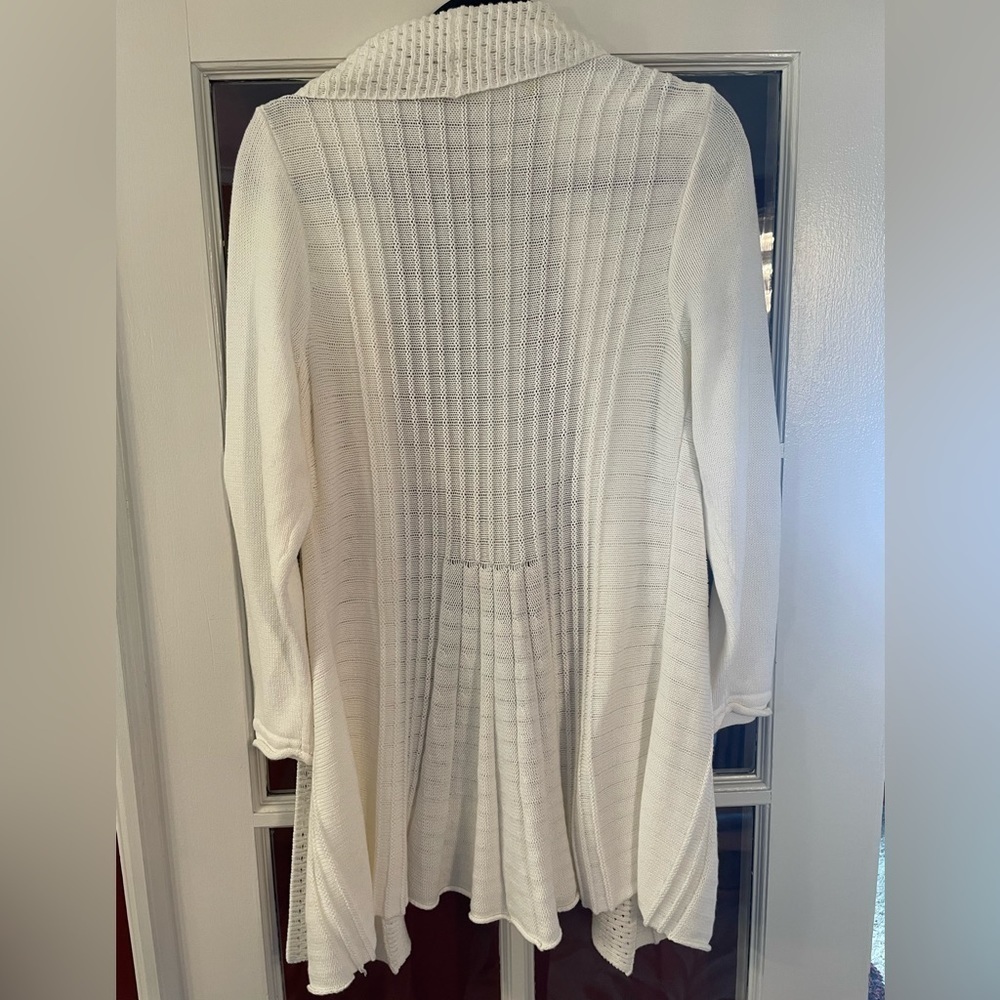 🎉2/$10 Studio Works White Cardigan Large - Picture 5 of 6